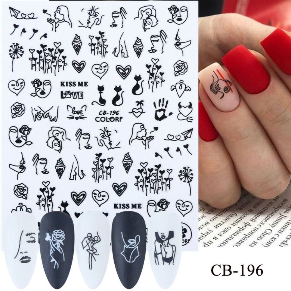Abstract Nail Art Stickers valentine nail sticker